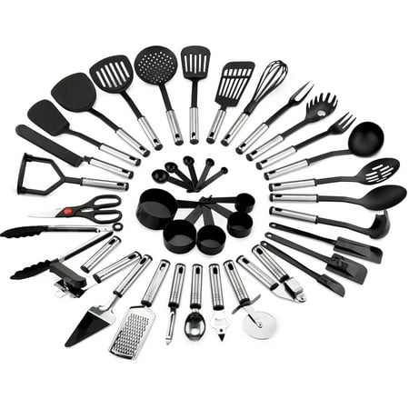 Best Choice Products 39-Piece Home Kitchen All-Purpose Stainless Steel and Nylon Cooking Baking Tool Gadget Utensil Set for Scratch-Free Dishes, (Best Utensils For Stainless Steel Cookware)