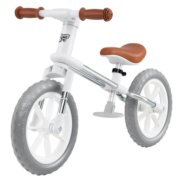 Honeyjoy 12" Balance Bike 2 Wheels Children's Bicycle with Adjustable Seat White