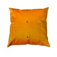 thumbnail image 3 of Handmade Eco-Friendly 16''x16'' Decorative Cushion Covers Solid Silk Yellow Indoor Pack Of 1, 3 of 4