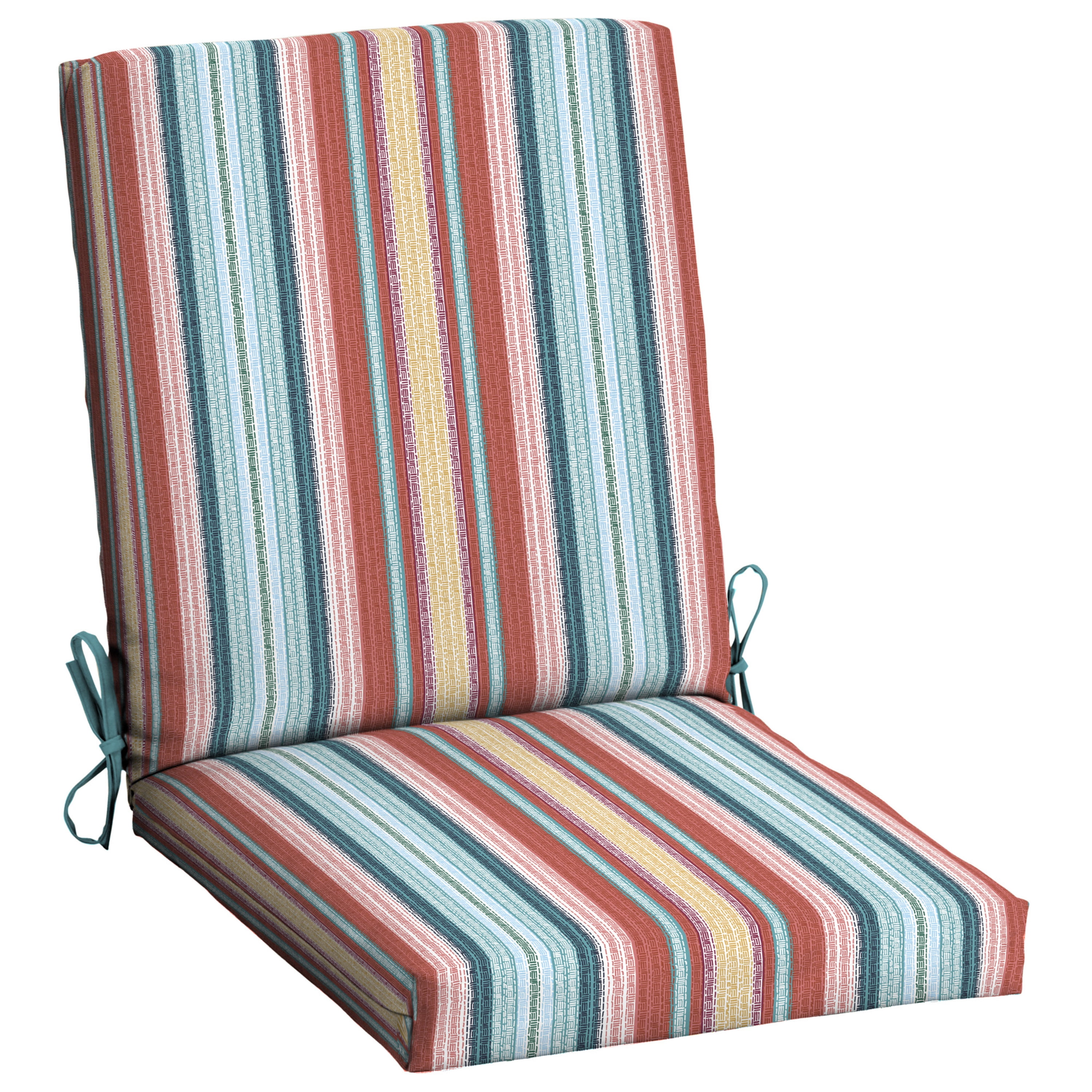 Mainstays 43" x 20" Multi-color Stripe Patio Chair Cushion, 1 Piece