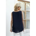 Uvplove Women's Sleeveless Chiffon Tank Top Double Layers Casual Blouse