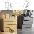 thumbnail image 5 of Pikvki 39.4" Wide 8 Drawer Dresser, Modern Fluted Wood Chest of Drawers with Anti-Tipping Device for Bedroom, Living Room, Natural Oak, 5 of 8