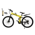 thumbnail image 4 of 26" wheels 27 speed double disc brake folding mountain bike MTB for adults Yellow, 4 of 18