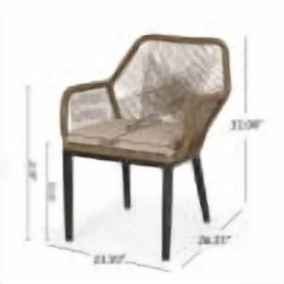 Outdoor Leisure Combination Seat Set, Wicker Structure Conversation Furniture for Patio Garden, Light Brown