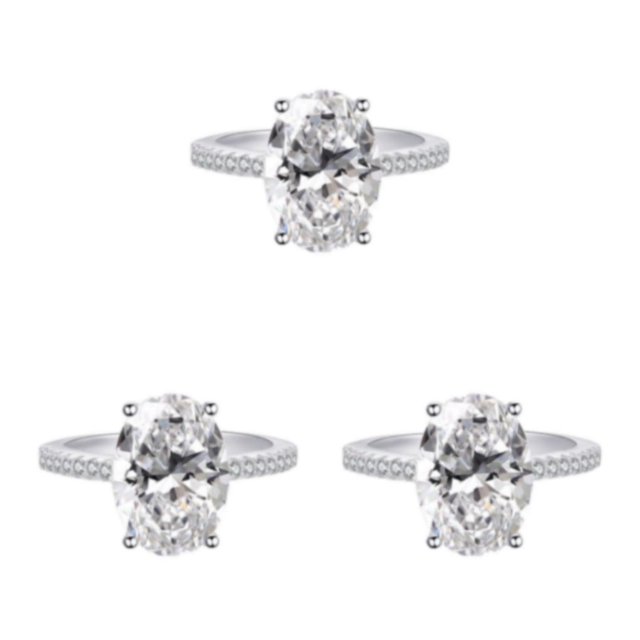 Jumpingount Anillos de boda deslumbrantes: celebre el amor y el romance Anillos llamativos Anillos de alta Anillos para mujeres Anillo de Type1 NO1