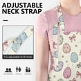 thumbnail image 5 of Easter and Pink Bows Cream Pattern Apron with Pockets, Cotton Linen Waterproof Adjustable Apron for Women, Kitchen Cooking Gardening BBQ Salon Apron, 33x27 Inch, 5 of 6