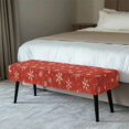 thumbnail image 2 of Yuyamidu Snowflake Dining Room Bench Covers Waterproof Removable Bench Slipcover with Elastic Edge Non Slip Furniture Protector Gift for Friends, 2 of 8