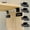 Black, variant on 72 Pcs Heavy-Duty L Shaped Metal Brackets Set 12 Iron Angle Joints 60 Screws, 90 Degree Furniture Fasteners for Shelves, Tables, Cabinets, Home Repair and DIY Projects