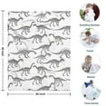 thumbnail image 4 of White Cartoon Dinosaurs Skeletons Pattern Blanket,Comfortable Soft Flannel Throw Blanket,All Season,Warm Lightweight Blankets for Sofa Bed Couch Living Room Chair,30"x40", 4 of 4