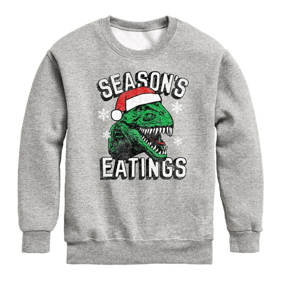 Instant Message - Christmas Seasons Eatings Graphic Long Sleeve Fleece Sweatshirt