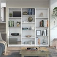 thumbnail image 6 of We Have Furniture Chelton 3 Piece Living Room Set with 3 Bookcases, Matt Gray/ White, 6 of 6