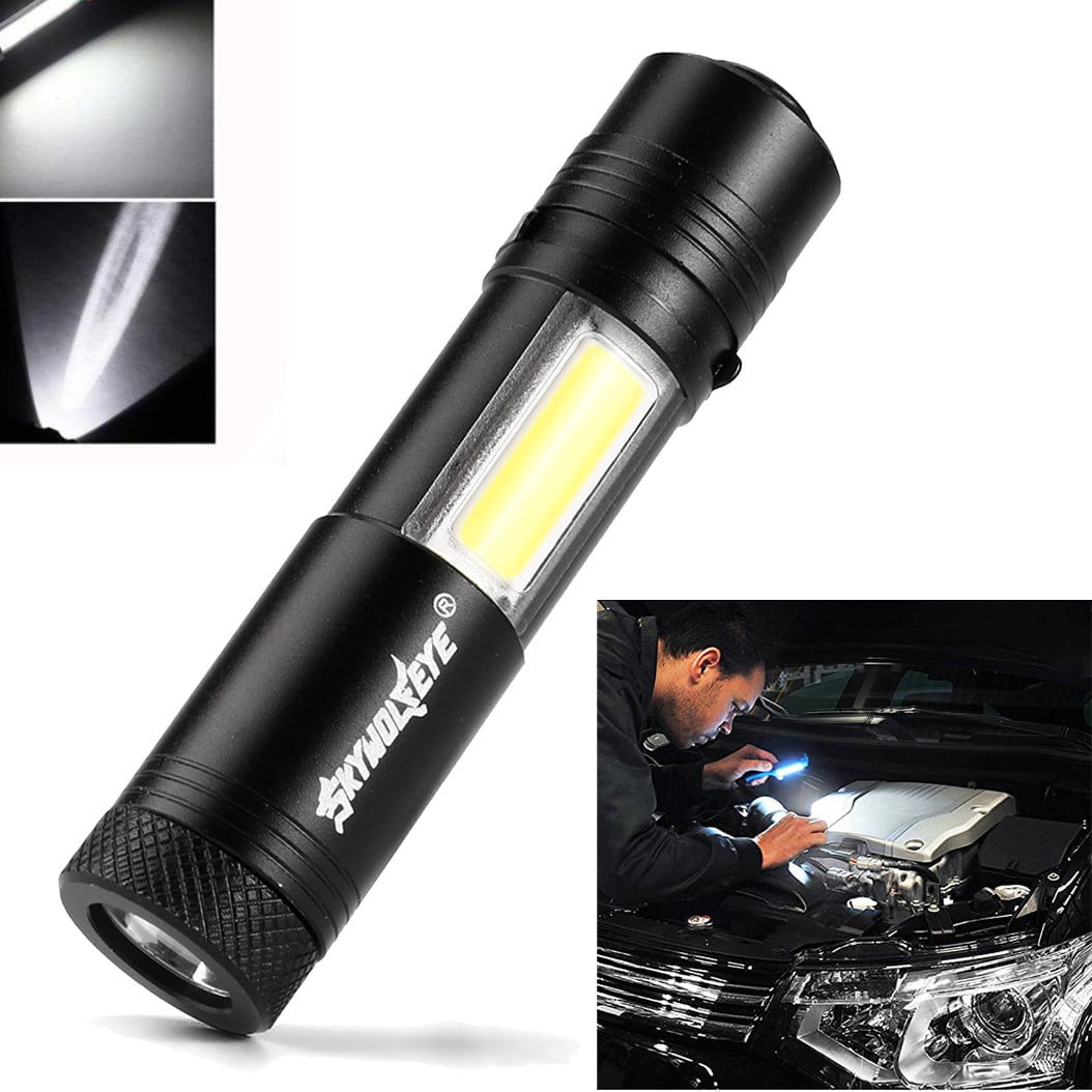 3x Mini XPE Q5+COB LED Taschenlampe Hand Penlight AA/14500 4Modes Flashlight 
