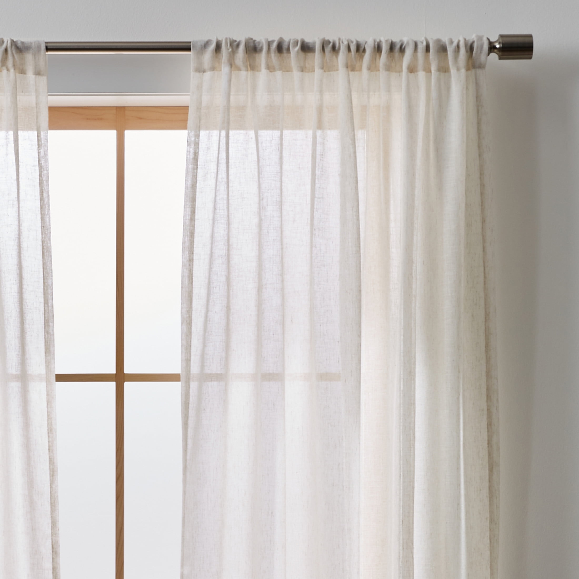 Better Homes & Gardens Specialty Stitch Single Curtain Panel, Vanilla Dream, 50" W x 95" L