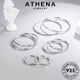 thumbnail image 3 of ATHENA Joyería Pendientes Grandes Mujer Aro Círculo Plata 925 Original M001, 3 of 4