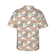 thumbnail image 4 of Xecao Cute Rabbit Floral print Hawaiian shirt - a stylish short-sleeve button-down for men, perfect for casual beach and tropical outings., 4 of 9