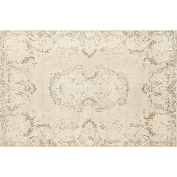 Ahgly Company Indoor Rectangle Traditional Beige Persian Area Rugs, 2' x 3'