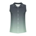 thumbnail image 4 of Button Up Shirt Women,Button Up Shirts for Women,V-Neck Sleeveless Printed Casual Sleeveless Button Up Work Shirt,Work Shirts for Women, 4 of 6