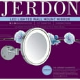 Jerdon 9.5inch LED Lighted Wall Mount Makeup Mirror with 5x