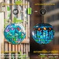 thumbnail image 3 of MUMTOP Mosaic Hanging Solar Glass Lights Lantern Outdoor - Gazing ball LED Solar Powered Waterproof Landscape Lanterns with Mosaic Design for Patio, Yard, Garden and Pathway Decoration, 3 of 6