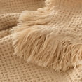 thumbnail image 6 of VERAMUSE 100% Cotton Blanket for Bed Beige 66"x90" Twin XL Size Breathable Thin Blankets for Summer, 6 of 15