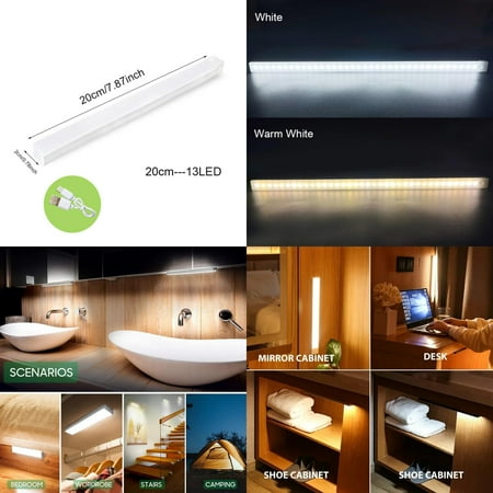 

DUFDIEJ Stylish Rechargeable USB Motion Sensor Night Light for Kitchen and Bedroom Closet - Under Cabinet LEDs Illuminate Your Home with Modern Wall Lamp Lighting