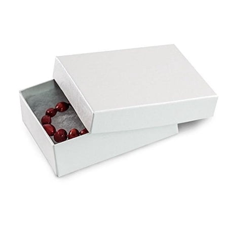 White Swirl Jewelry Box #32 (Case of 100)