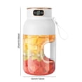 thumbnail image 3 of ¡Liquidación! Botellas de vidrio Lssam con tapa, exprimidor portátil multifuncional con pantalla digital (2024), licuadora portátil recargable por USB., 3 of 5