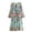 A-Green358, variant on XIAOCHA Womens Long Sleeve Boho Dress Floral Print Tie Neck Tassel Accent Loose Fit Maxi Dress Comfortable Weekend Casual Dress