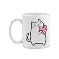 thumbnail image 1 of Cute Cat Holding Heart Mug  -Image by Shutterstock,, 1 of 4