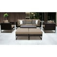 thumbnail image 2 of AMALFI 8 Piece Wicker Patio Furniture Set 08c in Gold and Tangerine, 2 of 7
