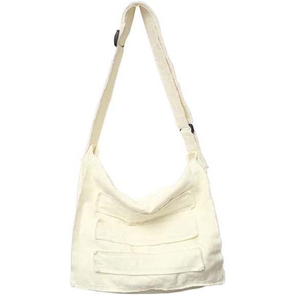 CoCopeaunt Fashion Canvas Shoulder Bag for Men Women Vintage Stripe Cuff Hobo Crossbody Bag Large Messenger Bag