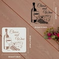 thumbnail image 2 of Wine Stencils Wine Cheese Stencil Stencil Plastic Grapes Wine Cheese Pattern Stencil Reusable Wine Stencils for Painting on Wood Floor Wall DIY Farmhouse Home Decor, 2 of 9