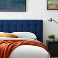 thumbnail image 6 of Julia Queen Biscuit Tufted Performance Velvet Platform Bed Navy, 6 of 6