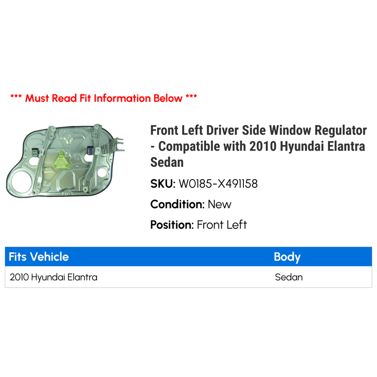 Driver Side Front Door Window Glass For 2000-2005 Hyundai Accent & Dodge Verna Sedan