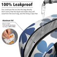 thumbnail image 5 of Obrewu Blue Pioneer Flower Lunch Bag for Adult, Insulated, Leakproof, Oxford Cloth, 5 of 7