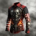 thumbnail image 2 of CHENge Mens 250th Anniversary USA Shirt Long Sleeve Button Down Shirts Casual American Independence Day Shirts Tee, 2 of 3