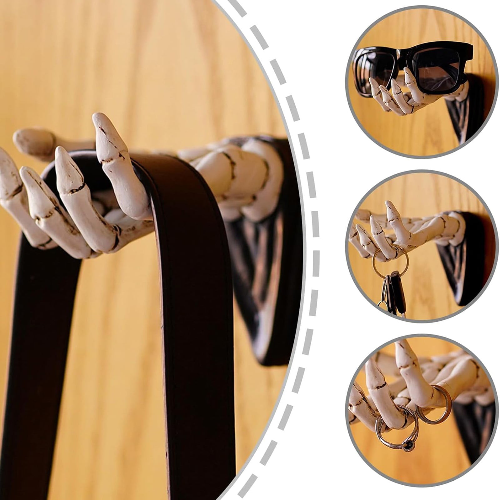 PQZMIHD Skeleton Claw Wall Hooks - Thumbnail 3