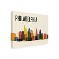 thumbnail image 4 of Canvas Wall Art - Tom Quartermaine 'Philadelphia Mid Century Modern Cityscape' Wall Art for Living Room, Bedroom, or Office Décor by Trademark Fine Art - 19 x 14 Inches, 4 of 4