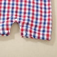 thumbnail image 5 of Gvdentm Baby Boys RompersNewborn Toddler Baby Boy Golf Outfit Sleeveless Romper Jumpsuit Plaid Bodysuit Overalls Shorts Summer Outfit 3-6 Months, 5 of 7