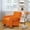Orange, variant on MEXIYA Hughe Modern Grey Textured Velvet Upholstered Accent Lounge Arm Chair…
