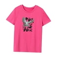 thumbnail image 3 of Camiseta para mujer verano simple ligero cuello redondo camiseta para mochilero oficina Rosa Rosa, 3 of 7