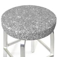 thumbnail image 3 of Easygdp Glittersilver Easy To Install Bar Chair Cover&Cound Chair Cover&Elastic Stool Cover, Washable&Bottom With Elastic Edge - 14 Inch, 3 of 7