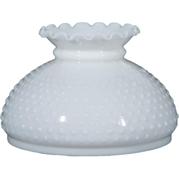 B&P Lamp 10 Inch Opal Glass Hobnail Student Shade