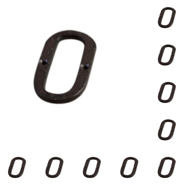 Placa de número de casa Naiovety de metal negro resistente a la intemperie y Fácil de instalar 10Conjunto