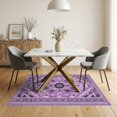 thumbnail image 3 of ODIKA 5'x7' Washable Area Rug Gothic Tie Dye Symmetrical Mystic Purple Swirl Ombre for Dining Room, Under Table, Home Office, Non-Slip Chair-Friendly, 3 of 7
