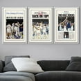 thumbnail image 3 of wall26 Framed Canvas Print Wall Art Set Jayhawks Tar Heels Basketball Newspaper Sports &amp; Fitness Athletes Digital Art Pop Art Modern Portrait for Living Room, Bedroom, Office - 16"x24"x, 3 of 5