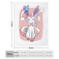 thumbnail image 2 of Pokemon Eevee Sylveon Throw Blanket Cute Flannel for Boys Girls Men Women, 2 of 7