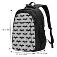 thumbnail image 2 of Lafuoo Bat Pattern USB Backpack, Multi-Pocket Laptop Backpack, Unisex Travel Backpack for Office, Work-One Size, 2 of 7
