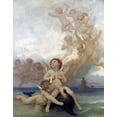 thumbnail image 2 of Bouguereau, William-Adolphe 15x18 Gold Ornate Wood Framed with Double Matting Museum Art Print Titled - The Birth of Venus, 2 of 4
