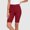 Wine high waisted bermuda shorts a1, variant on Cagogo Women's High Waisted Bermuda Shorts Slim Casual Solid Pockets Summer Beach Lounge Trousers Party Capri Pants Elastic Waist, Blue XL